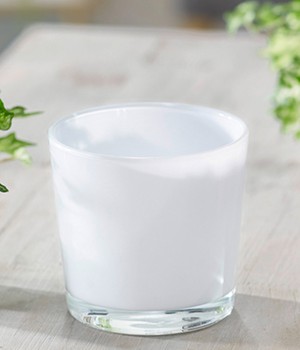 Glas-�bertopf � 11 cm �weiߴ (1 St�ck)