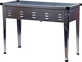 dobar Rechteckiges Tischbeet aus verzinktem Stahl, Robustes Garten, 101 x 44 x 71,5 cm, Silber Hochbeet