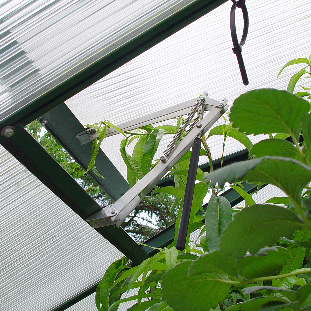 Gew�chshaus Fenster�ffner Univent de Luxe - automatischer Fenster�ffner, besonders f�r Stegdoppelplatten geeignet