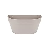 Elho Loft Urban Wandampel 40 - �bertopf - Warmes Grau - Drau�en & Balkon  - L 19.3 x W 39 x H 18.6 cm